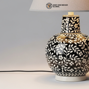 Modern Bone Inlay <b>Table</b> <b>Lantern</b> Aesthetic Floral Inlay Ginger Jar Light High-End Handicraft Decorative Accent <b>Lamp</b> with Custom - Product Image 5