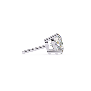 REYES Nouvelle Collection Boucles d'oreilles clous en argent sterling 925 avec moissanite taille cœur de 2 carats et or blanc 14K 18K, Bijoux fins - Product Image 3