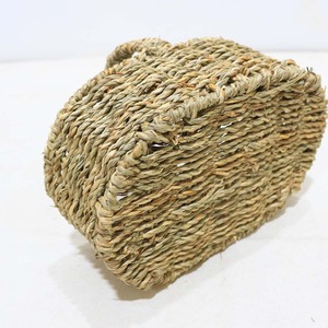 Panier ovale en jonc de mer avec poignée, panier de rangement tissé à la main, léger, écologique, panier cadeau pour fleurs, panier de pique-nique - Product Image 6
