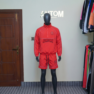 Custom Two Piece Windbreaker Short Jacket <b>Set</b> Zip up Nylon Polyester Streetwear Tracksuits Men Windbreaker Short <b>Set</b> for Men - Product Image 3
