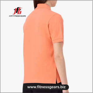 เสื้อโปโลแขนสั้นสีพื้นสำหรับผู้หญิง สไตล์ลำลอง ความยาวปกติ ผ้าฝ้ายปิเก้ 100% ระบายอากาศได้ดี - Product Image 3