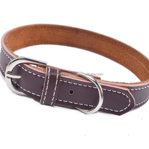 Collar de cuero grueso marrón para perros, accesorios de lujo para mascotas de todos los tamaños con accesorios de acero inoxidable sin óxido, precio al por mayor - Product Image 4