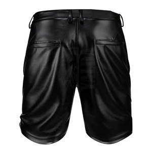 Shorts en cuir pour hommes, marque privée, couleur unie, décontractés, mi-longs, respirants, séchage rapide, service OEM, écologiques, haute qualité - Product Image 2
