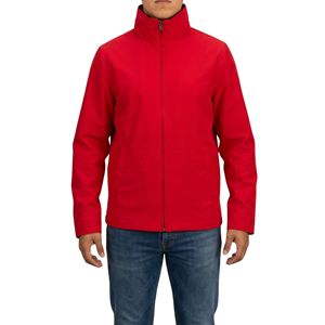 <b>Men</b> Solid Red Casual Bomber <b>Jacket</b> <b>Flight</b> Outerwear High Stand Collar Zip Up Windproof Plain Minimalist Bomber <b>Jackets</b> - Product Image 1