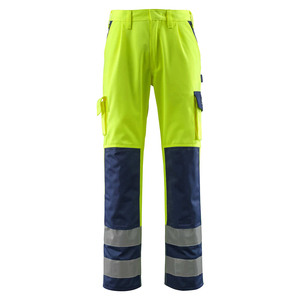 Custom Safety Workwear <b>Waterproof</b> Water Resistant Hi Visibility Adjustable Waist Reflective Lightweight Polyester <b>Work</b> Pants - Product Image 3