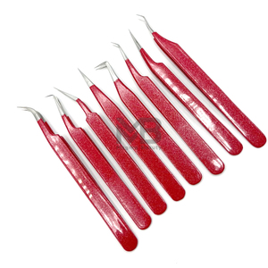 กล่องบรรจุภัณฑ์โลโก้แบบกำหนดเอง แหนบต่อขนตาปลายไฟเบอร์สแตนเลส พร้อมราคาถูก แหนบต่อขนตา - Product Image 2