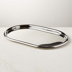 <b>Silver</b> Decorative Tray Featuring Contemporary Design Strong Construction And Fine Craftsmanship Ideal For <b>Coffee</b> <b>Table</b> Dining - Product Image 3