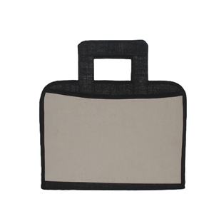 10 Oz Laminated Cotton Canvas Jute Combination Promotional Conference <b>Folder</b> Organizer With Customize Logo for Corporate Gifting - Product Image 2