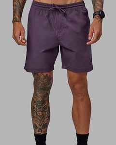 Pantalones Cortos Bermuda de Algodón de Color Sólido para Hombre, Cintura Elástica, Corte Medio, Estilo Casual, Tejido Transpirable con Bolsillos, Venta al por Mayor - Product Image 6