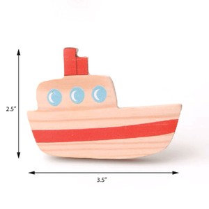 Wholesale Decorative Pine Wood Durable Kids Drawer <b>Knobs</b> Cabinet <b>Dresser</b> Pulls Ship Shape Cupboard <b>Knobs</b> - Product Image 2