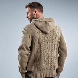 Pull à col rond pour homme The Perfectionists, en polaire épaisse, motif géométrique, manches longues, en laine anti-boulochage, pour l'automne - Product Image 1