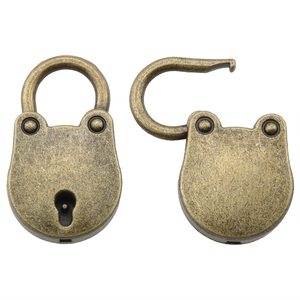 Mini Candado de Bronce Antiguo con Llaves, Candado Metálico Retro Vintage, Estilo Arcaico, Candado Pequeño Decorativo para Joyero, Diario - Product Image 5