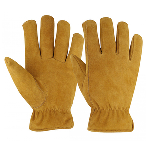 High Quality Cow Grain Leather Safety Work <b>Gloves</b> Personal Protective Equipment Driving <b>Gloves</b> Customized Color Size - Product Image 6