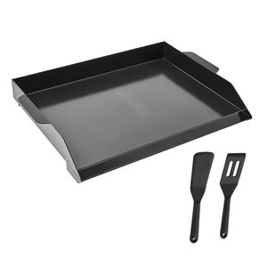 Piastra Rettangolare Universale in Acciaio al Carbonio 22x16 Pollici per Barbecue a Gas, Teppanyaki Portatile - Product Image 4