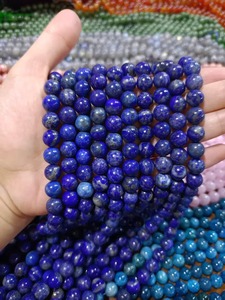 ลูกปัดหินธรรมชาติ มุกไคต์ ลาพิส ลาซูลี พีช มูนสโตน สำหรับทำสร้อยข้อมือ สร้อยคอ ต่างหู ลูกปัดทรงกลม โบตสวานา อะเกต - Product Image 4
