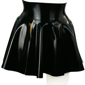 Women PU Satin A-Line Floor-Length Dress Solid Color Shiny Empire Waist Sexy Style All Seasons Wear - Product Image 1