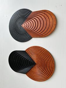 งานตกแต่งผนังทรงกลมทันสมัย ดีไซน์หรูหรา ทำจากไม้ สำหรับตกแต่งบ้านสไตล์โมเดิร์น ติดผนังสูง - Product Image 5