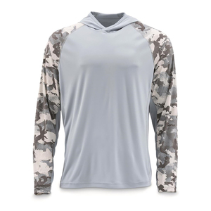 Vêtements de pêche décontractés pour hommes à manches longues, à capuche, séchage rapide, respirants, UPF50, 100% fibre de bambou, vêtements de pêche personnalisés pour l'extérieur, OEM/ODM - Product Image 1