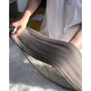 ผมคน100% สีเทาหม่นสำหรับผู้หญิงผิวดำผมแท้แบบหลวม - Product Image 2