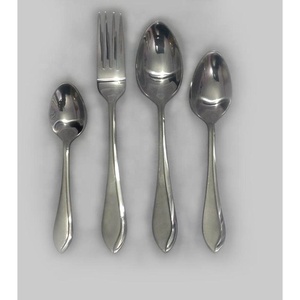 Ensemble de couverts en acier inoxydable, fabriqués à la main, avec manche poli argenté, style occidental et différents designs - Product Image 2