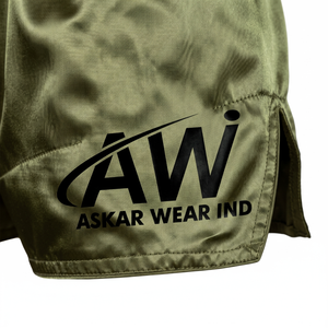 Pantalones Cortos de Boxeo para Mujer, Color Verde Oliva, Spandex/Poliéster, Corte Regular, Elásticos, Transpirables, de Secado Rápido, para Artes Marciales, Estilo Corto para Adultos - Product Image 3