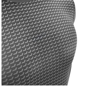 Men's Charcoal Gray Long Sleeve Compression Shirt Textured Crew Neck Slim Fit Athletic Base <b>Layer</b> Training <b>Top</b> for Gym Workout - Product Image 2
