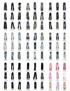 Custom Metal Eyelet Grommet Hole <b>Baggy</b> Straight <b>Women</b> High Waist Wide Leg <b>Jeans</b> Washed Black Denim Pants Streetwear Trousers - Product Image 6