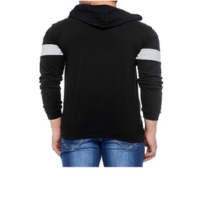 Sudaderas con capucha de moda para hombre, 330 g/m², con cremallera, estilo desgastado, al por mayor, negras, nuevo diseño, lisas - Product Image 4