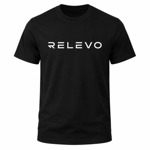 T-shirt en tricot noir à manches courtes pour homme avec bordure contrastante grise, col rond, coupe classique, sportif, imprimé uni, 100% coton - Product Image 1