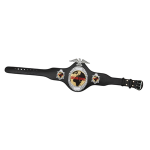 Ceinture de champion personnalisée avec emblème Aigle Argenté et Globe, ceinture de titre en cuir noir de qualité supérieure pour le sport - Product Image 4