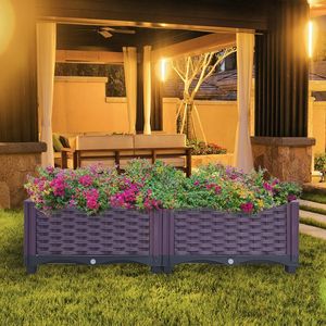 Jardineras Elevadas de Plástico, Juego de 2, para Cultivo de Verduras y Frutas en Interiores y Exteriores - Product Image 6
