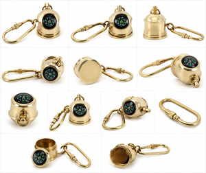 Porte-clés Boussole Marine Miniature en Laiton Fait Main de Luxe, Haute Qualité, Vintage, Nautique, Maritime, Cadeau de Collection, Souvenir - Product Image 4