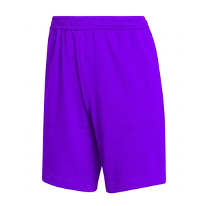 Shorts en coton bleu pour homme, taille haute élastique, style sportif, couleur unie, tissu en velours côtelé respirant, écologique, coupe mi-longue ROLEIN - Product Image 3