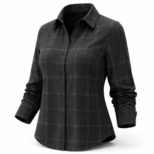 Blusas a cuadros navideñas personalizadas al por mayor para mujer - Compra al por mayor directamente del proveedor de fábrica - Product Image 3