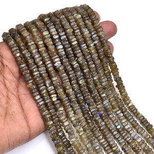 Handmade Premium 8-Inch Gemstone Strand Natural Labradorite <b>Rainbow</b> Fire Gemstone Beads Polished 6x5mm-7x6mm Fancy Shape for - Product Image 2