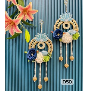 Décoration murale artisanale bohème Jaipurios, magnifique, avec perles et fleurs, pour la décoration de la maison, les mariages et Noël. - Product Image 2