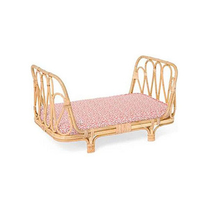 Cama de bebé de ratán natural estilo boho para dormitorio, cama infantil ecológica con cojín suave, cama para muñecas, se acepta OEM de HNH Craft - Product Image 3