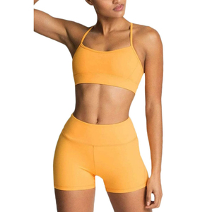 Autumn Winter Women's Breathable 2-Piece Gym Sportswear Solid Bra Tights Crop Top <b>Jacket</b> Leggings Yoga Workout Set - Product Image 4