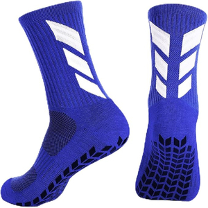 High Quality Hot Selling Men Crew Sports <b>Grip</b> Soft Anti-Slip Quick Dry Cotton Blend Custom Logo <b>Socks</b> for Football Soccer - Product Image 1