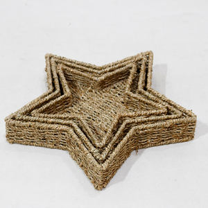 Juego de bandejas de almacenamiento Artex Dong Thap de hierba marina natural en forma de estrella, organizador decorativo y ecológico para el hogar - Product Image 5