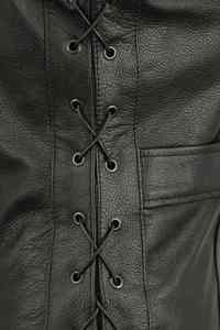 เสื้อกั๊กผู้หญิง VIBE SEWN ทรงลำลอง หนังแท้ ผ้าถัก ผ้าแคนวาส สไตล์โกธิค สตรีทแวร์ ระบายอากาศได้ดี เหมาะสำหรับใส่กลางแจ้ง ติดกระดุมสองแถว - Product Image 6