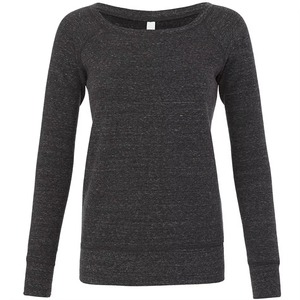 Sudadera de cuello ancho para mujer con logo personalizado, estilo holgado, hombros descubiertos, forro polar de mezcla triple, jersey raglán, sudaderas de cuello barco para mujer - Product Image 6