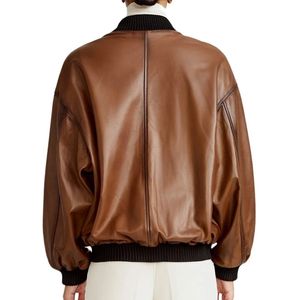 Autumn/Winter Raw Luxury <b>Canvas</b> Motorcycle Jacket Women Custom Brown Outdoor Breathable Zipper Waterproof Windproof Printed - Product Image 5
