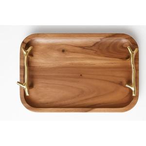 Breakfast Serving <b>Tray</b> With Handles <b>Large</b> Acacia <b>Trays</b> Commercial Use Hotel Restaurant Supplies Wooden <b>Tray</b> Handmade - Product Image 6
