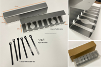 Fu1200 — plateau de gestion de câbles, nouveau Design, avec support de câble Usb et attaches de câbles, sous le canal de bureau debout, sous un ensemble de 22