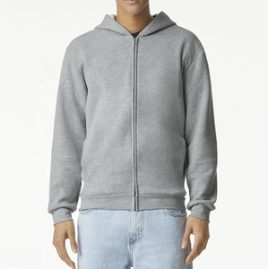 Unisex Zip-Up Fleece <b>Sweatshirt</b> High Quality Cropped Hoodie Boxy Drop Shoulder Design Streetwear Print for Men Women for Winter - Product Image 5