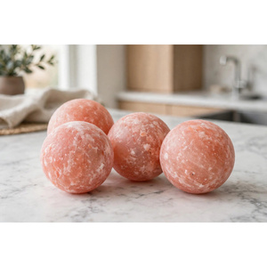 Bolas de Masaje Redondas de Sal Rosa del Himalaya Orgánica, Ecológicas, Sal del Himalaya, Navidad, Feng Shui, Venta al por Mayor desde Pakistán - Product Image 5