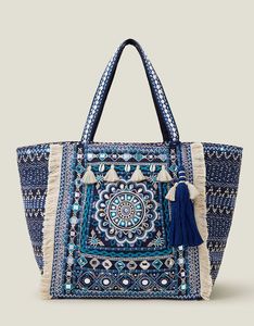 <b>Boho</b> Tassel Canvas Tote <b>Bag</b> with Zipper Closure Solid Color Beach Friendly Handmade Fringe Shoulder Handbag for Women - Product Image 2