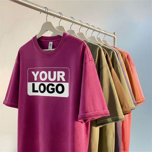 Boxy Hip Hop Drop Shoulder Graphic Heavyweight Tshirts Luxury Blank Heavy Cotton Custom Streetwear <b>Oversized</b> T-<b>shirt</b> Men - Product Image 1