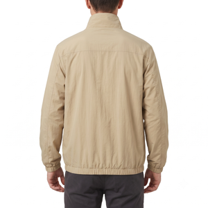 Veste zippée respirante brodée Hashbloom International OEM pour homme, 100 % polyester, taffetas/microfibre, col montant, fine - Product Image 2